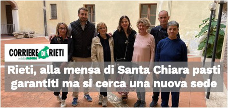 LA NOSTRA PROPOSTA PER LA MENSA DI SANTA CHIARA
